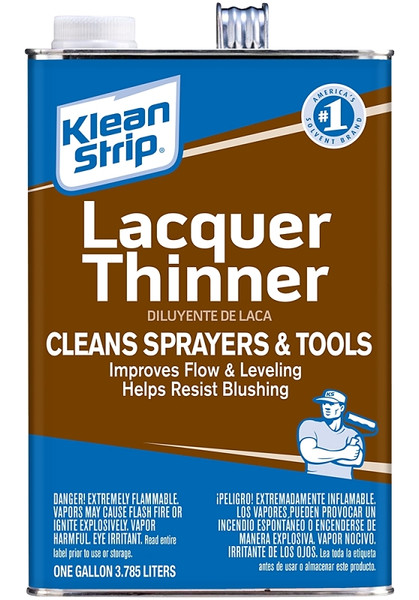 Klean Strip GML170SC Lacquer Thinner, Liquid, Characteristic Ketone, Clear, 1 gal, Can [SKU: ORG6282479]