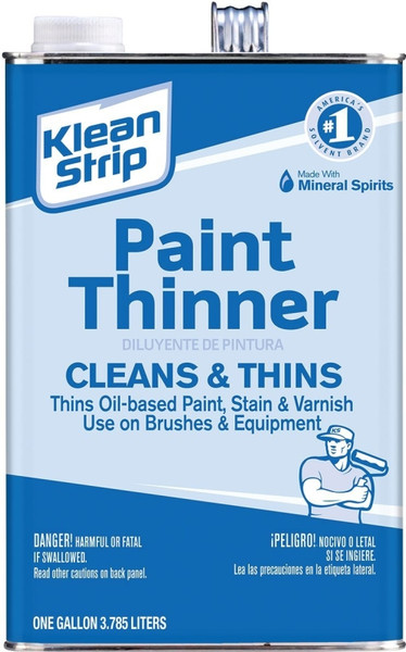 Klean Strip GKPT94002PCA Paint Thinner, Liquid, Aromatic Hydrocarbon, Water White, 1 gal, Can [SKU: ORG1099423]