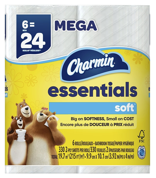 CHARMIN Essentials Soft 60251 Toilet Paper, Paper [SKU: ORG8965527]