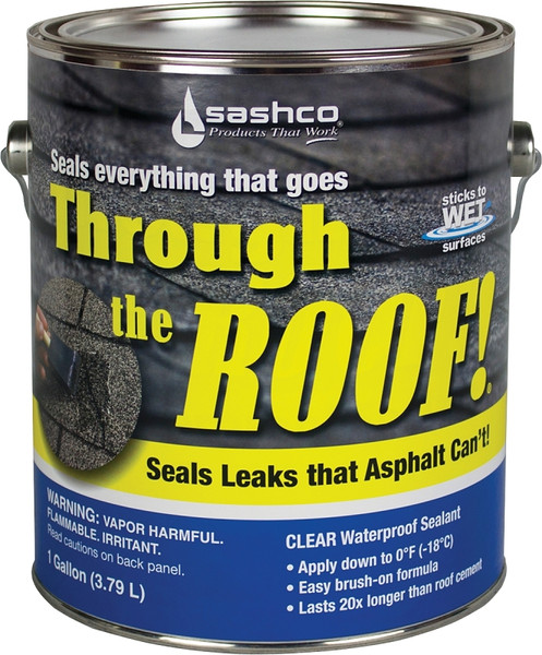 Through The Roof! 14004 Cement and Patching Sealant, Clear, Liquid, 1 gal Container [SKU: ORG6012413]