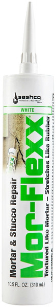 MorFlexx 15016 Mortar and Stucco Repair, White, Viscous Paste, 10.5 oz Cartridge [SKU: ORG1663947]