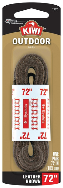 Kiwi 70452 Boot Lace, Rawhide Leather, Dark Brown, 72 in L [SKU: ORG8046427]