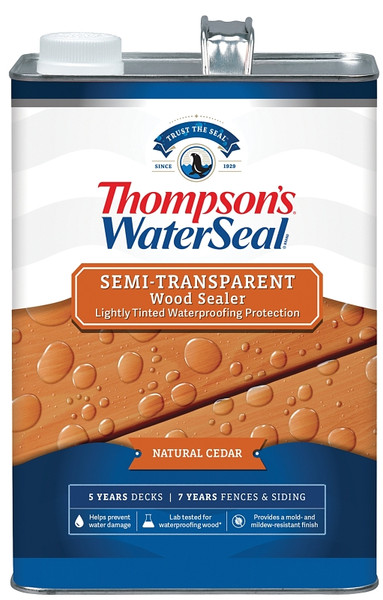 Thompson's WaterSeal TH.042851-16 Waterproofing Stain, Woodland Cedar, 1 gal, Can [SKU: ORG6531107]