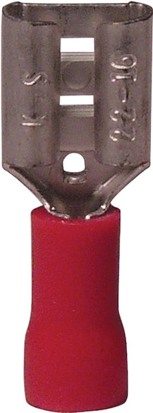 GB 10-141F Disconnect Terminal, 600 V, 22 to 16 AWG Wire, 1/4 in Stud, Vinyl Insulation, Red [SKU: ORG8293383]