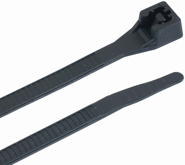 GB 46-206UVB Cable Tie, Double-Lock Locking, 6/6 Nylon, Black [SKU: ORG8931297]
