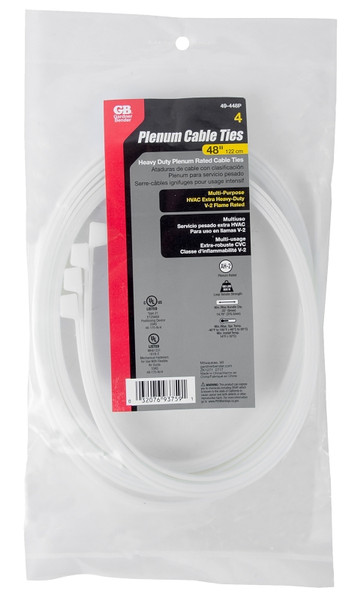 GB 49-448P Cable Tie, Plenum, Natural [SKU: ORG7296429]