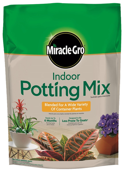 Miracle-Gro 72486430 Indoor Potting Mix, Solid, 16 qt Package [SKU: ORG8384711]