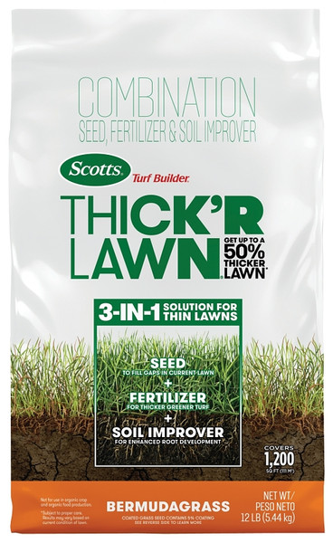 Scotts Turf Builder 30177 Thick'R Lawn Bermuda Grass Seed, 12 lb Bag [SKU: ORG8329609]