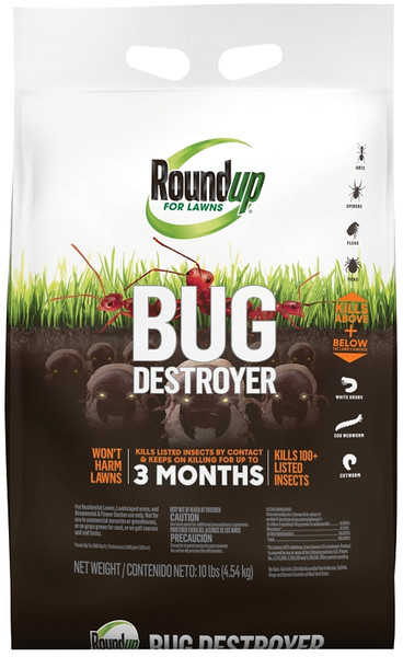 Roundup 4385404 Lawns Bug Destroyer, Granular, Spreader Application, Gardens, Home Foundations, Landscapes, Lawns Bag [SKU: ORG3432655]