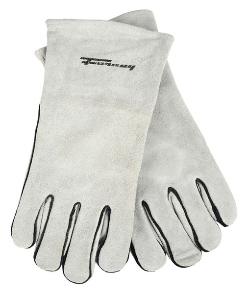 ForneyHide 53429 Welding Gloves, Men's, XL, Gauntlet Cuff, Leather Palm, Gray, Wing Thumb, Leather Back [SKU: ORG8916025]