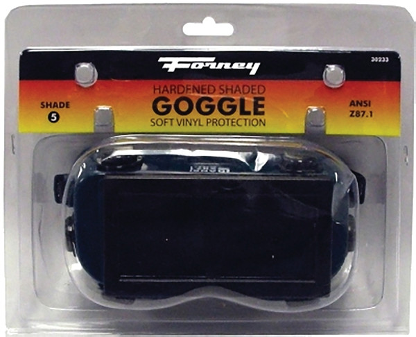 Forney 55301 Welding Goggles, 4-1/4 in L x 2 in W Lens, Glass Lens, Clear Lens, #5 Lens, Plastic Frame [SKU: ORG8910028]