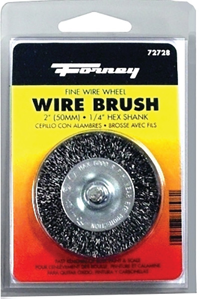 Forney 72728 Wire Wheel Brush, 2 in Dia, 0.008 in Dia Bristle [SKU: ORG8912230]