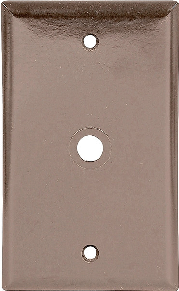 Eaton Wiring Devices 2128 2128B-BOX Wallplate, 4-1/2 in L, 2-3/4 in W, 1 -Gang, Thermoset, Brown, High-Gloss [SKU: ORG4244570]