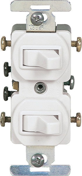 Eaton Wiring Devices 276W-BOX Combination Toggle Switch, 15 A, 120/277 V, Screw Terminal, Steel Housing Material [SKU: ORG6088785]