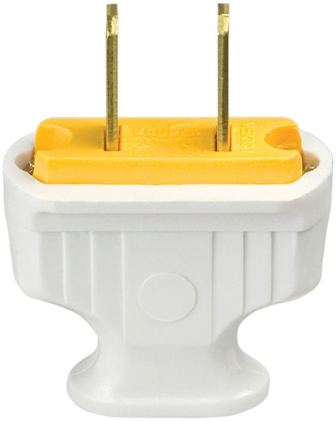 Eaton Wiring Devices 1912W-BOX Electrical Plug, 2 -Pole, 15 A, 125 V, NEMA: NEMA 1-15, White [SKU: ORG6744171]