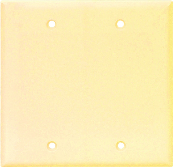 Eaton Cooper Wiring 2137V-BOX Wallplate, 4-1/2 in L, 4.56 in W, 0.08 in Thick, 2 -Gang, Thermoset, Ivory [SKU: ORG6744130]