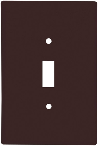Eaton Wiring Devices 2144B-BOX Wallplate, 4-1/2 in L, 2-3/4 in W, 1 -Gang, Thermoset, Brown, High-Gloss [SKU: ORG4877320]