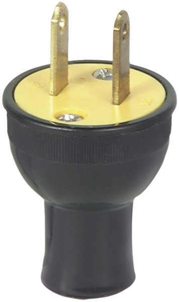 Eaton Wiring Devices 3123BK-BOX Electrical Plug, 2 -Pole, 15 A, 125 V, NEMA: NEMA 1-15, Black [SKU: ORG4345690]