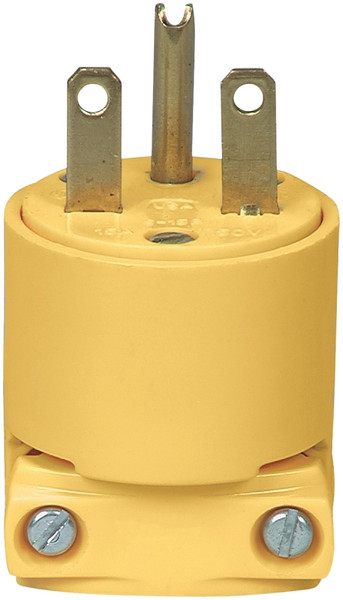 Eaton Wiring Devices 4866-BOX Electrical Plug, 2 -Pole, 15 A, 250 V, NEMA: NEMA 6-15, Yellow [SKU: ORG5680186]