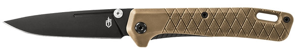 GERBER 31-004068 Folding Knife, 3.1 in L Blade, Stainless Steel Blade, 1-Blade, Textured Handle, Coyote Brown Handle [SKU: ORG9369026]