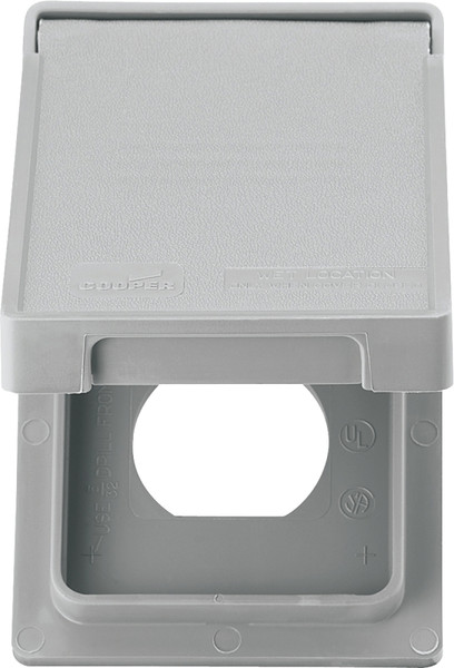 Eaton Wiring Devices S2962 Cover, 7 in L, 4-1/2 in W, Rectangular, Thermoplastic, Gray, Electro-Plated [SKU: ORG6729982]