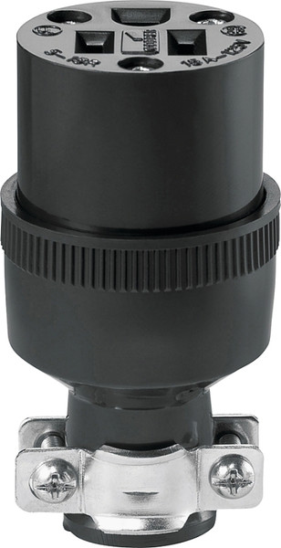 Eaton Wiring Devices 222-BOX Electrical Connector, 2 -Pole, 15 A, 125 V, NEMA: NEMA 5-15, Black [SKU: ORG4858031]