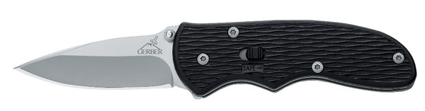 GERBER 22-41526 Folding Knife, 2.1 in L Blade, HCS Blade, 1-Blade, Textured Handle, Black Handle [SKU: ORG9368226]