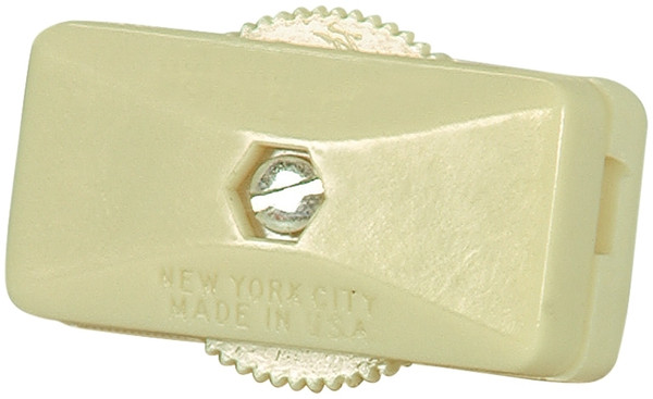 Eaton Wiring Devices 410 BP410V-SP-C Cord Switch, 3 A, 120 V, Ivory [SKU: ORG9545625]