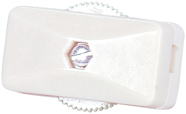 Eaton Wiring Devices BP410W-SP-C Cord Switch, 3 A, 120 V, Screw Terminal, White [SKU: ORG5728720]