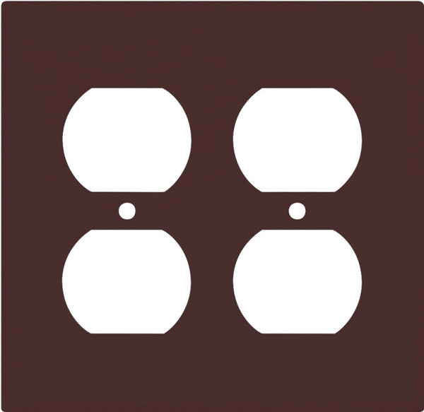 Eaton Wiring Devices PJ82B Duplex and Single Receptacle Wallplate, 4-7/8 in L, 4-15/16 in W, 2 -Gang, Polycarbonate [SKU: ORG1025469]