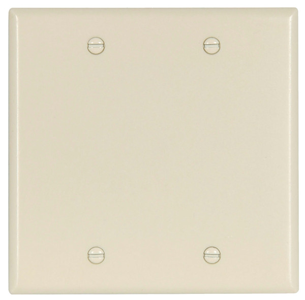 Eaton Cooper Wiring 2137LA-BOX Wallplate, 4-1/2 in L, 4.56 in W, 0.08 in Thick, 2 -Gang, Thermoset, Light Almond [SKU: ORG7193600]