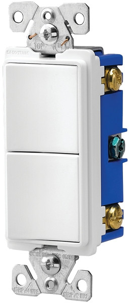Eaton Wiring Devices 7700 7728W-BOX Combination Switch, 15 A, 120/277 V, SPST, Lead Wire Terminal, White [SKU: ORG7358385]