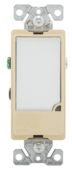 Eaton Cooper Wiring Patrol Series 7737LA-BOX Night Light, 15 A, 120 V, 1 W, 3-Lamp, LED Lamp, Light Almond Light [SKU: ORG5441399]