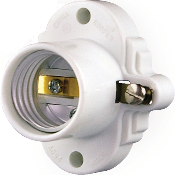 Eaton Wiring Devices S752WSP Cleat Socket, 250 V, 660 W, White [SKU: ORG4167862]