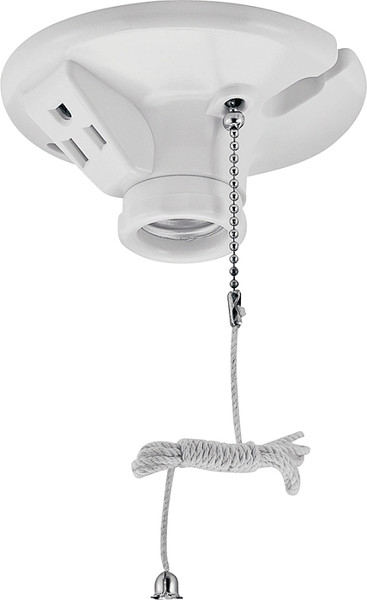 LAMPHOLDER CEIL P-CHN CORD WHT [SKU: ORG6103550]