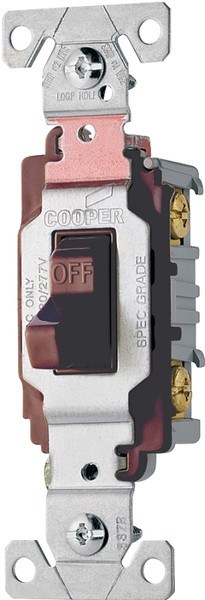 Eaton Wiring Devices CS120BK Toggle Switch, 20 A, 120/277 V, Screw Terminal, Nylon Housing Material, Black [SKU: ORG2936433]