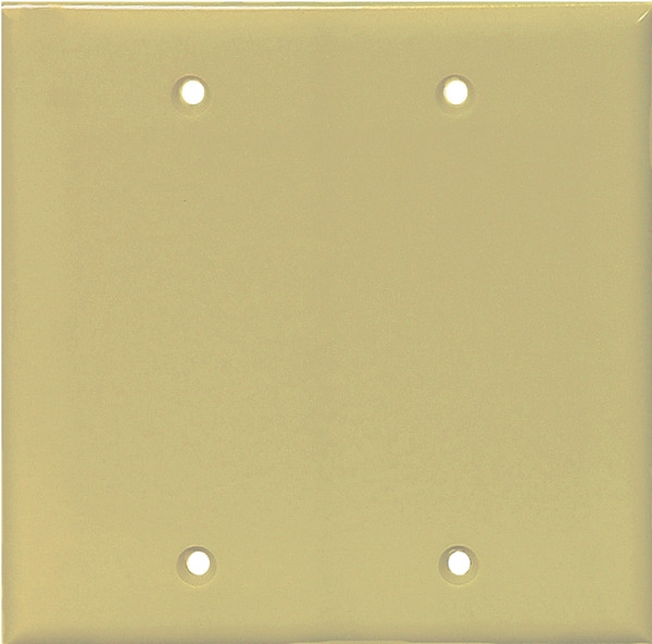 Eaton Cooper Wiring PJ23V Wallplate, 4.95 in L, 4.88 in W, 2 -Gang, Polycarbonate, Ivory, High-Gloss [SKU: ORG8232027]