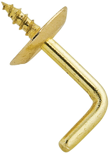 National Hardware N119-925 Shoulder Hook, 0.72 in L, Brass [SKU: ORG6066492]