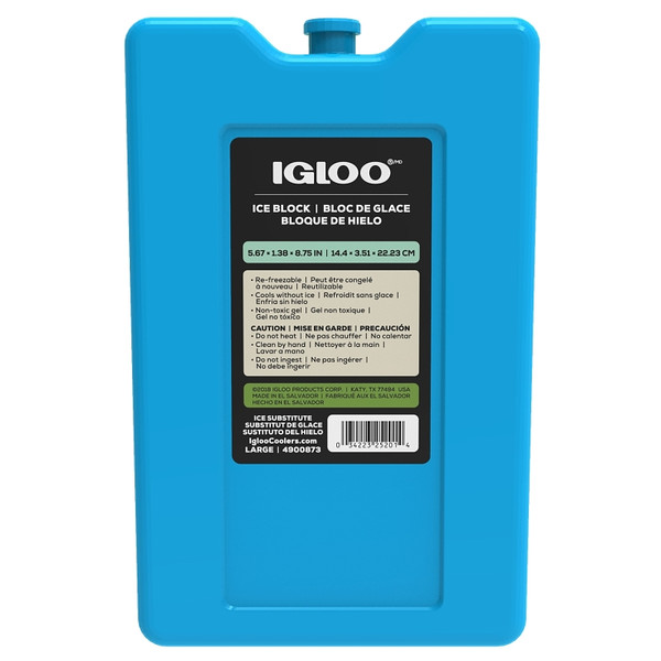 IGLOO MaxCold 00025201 Freeze Block, 33.8 oz, Blue [SKU: ORG2569366]