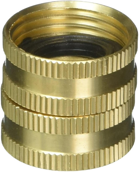 Gilmour 807734-1001 Hose Adapter, 3/4 x 3/4 in, FNH x FNH, Brass, For: Garden Hose [SKU: ORG4780755]