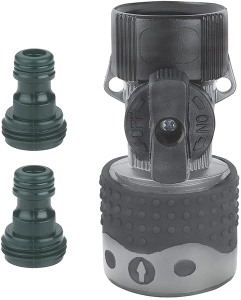 Gilmour 823724-1001 Quick Connector with Shut-off Valve Set, Polymer [SKU: ORG6943955]