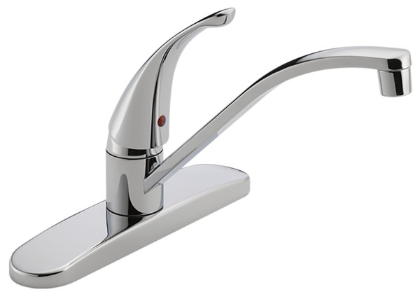 DELTA Peerless Tunbridge Series P188200LF Kitchen Faucet, 1.8 gpm, Chrome Plated, Deck Mounting, Lever Handle [SKU: ORG3025616]