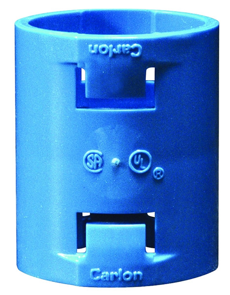 Carlon A240D-CAR Conduit Coupling, 1/2 in, 1.58 in L, Polycarbonate, Blue [SKU: ORG6201388]