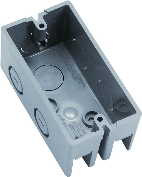 Carlon B112HB Handy Box, 1 -Gang, 6 -Knockout, 1/2 in Knockout, Plastic, Gray, Screw Mounting [SKU: ORG6710909]