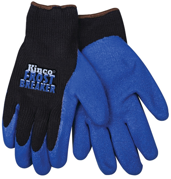 Frost Breaker 1789-M Protective Gloves, Men's, M, 11 in L, Regular Thumb, Knit Wrist Cuff, Acrylic, Black/Blue [SKU: ORG8633802]