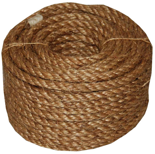 T.W. Evans Cordage 26-003 Rope, 1/2 in Dia, 50 ft L, 360 lb Working Load, Manila, Natural [SKU: ORG0722140]