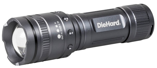 Dorcy DieHard Series 41-6122 Twist Flashlight, AAA Battery, Alkaline Battery, LED Lamp, 1000 Lumens Lumens, Gray [SKU: ORG8628992]