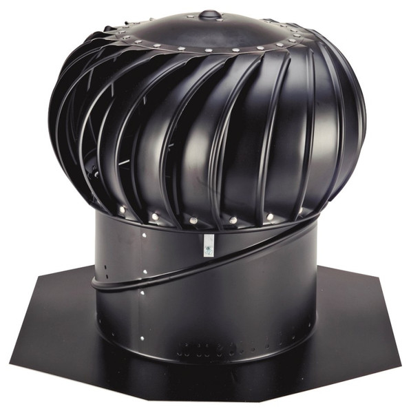 LOMANCO Whirlybird BIB12B Turbine Ventilator, 12 in Dia Throat, Aluminum, Black [SKU: ORG1448679]