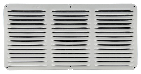 LOMANCO LomanCool C816W Cornice Vent, 8 in L, 16 in W, 65 sq-ft Net Free Ventilating Area, Aluminum, White [SKU: ORG4218673]