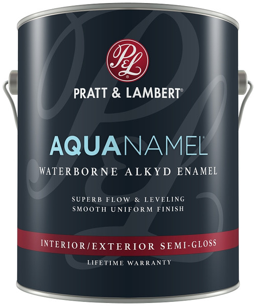 Pratt & Lambert Aquanamel 0000Z0880-16 Enamel, Semi-Gloss, Bright White Base, 1 gal [SKU: ORG2818755]